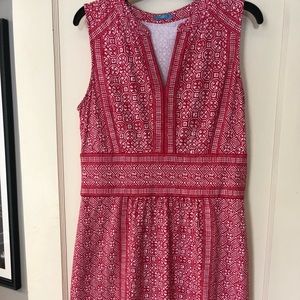 J. McLaughlin pink pattern sleeveless dress